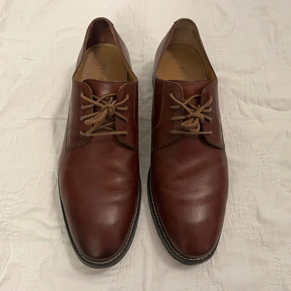 Cole Haan Cambridge Plain Oxford Men's Dress Shoe, Size 9, Sequoia